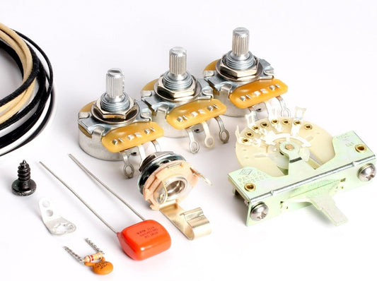 Customizable Guitar Wiring Kit - SSS Stratocaster with Blender Control Wiring