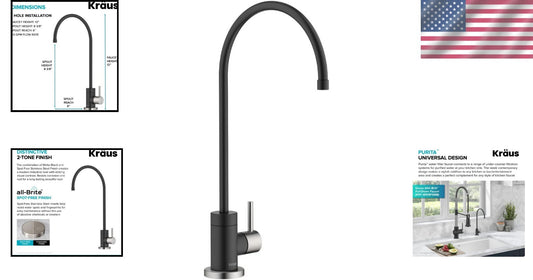 Durable Spot-Free Stainless Steel Drinking Water Faucet - Purita High-Arc Design