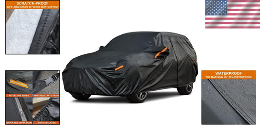 Durable 7-Layer SUV Car Cover - Full Exterior Protection for 182-190 Inch Models