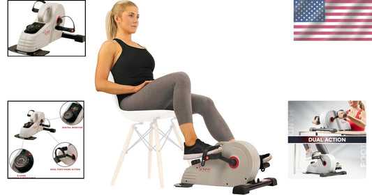 Arm & Leg Cycle Under Desk Exerciser - 8 Resistance Levels for Custom Workouts