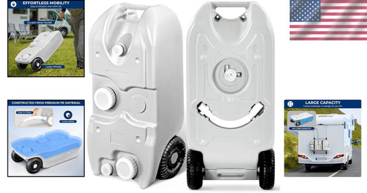 40L RV Portable Water Tank with Wheels - Ideal for Camping and Outdoor Use