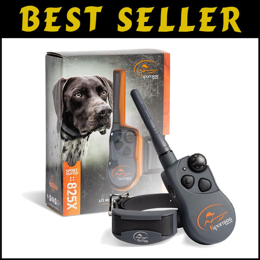 Lightweight SportHunter 825X Training Collar for Dogs, All Breeds, Rechargeable