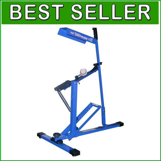 Blue Flame Pitching Machine - Adjustable Speed for Baseball and Softball Drills