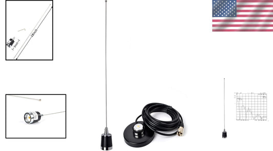 Durable Stainless Steel Mobile Antenna with Flexible Whip & Plug-and-Play Setup