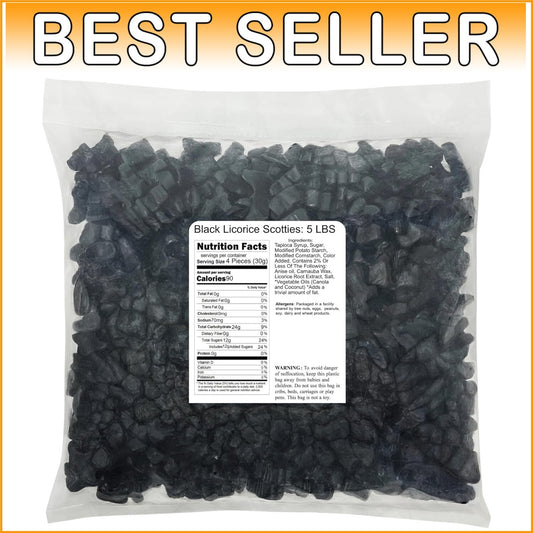 5 LBS Black Licorice Scotties: Adorable Dog-Shaped Candies for Treat Lovers