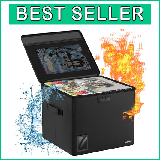 Fireproof Comic Book Storage Box for 300-350 Comics - Moistureproof & Stackable