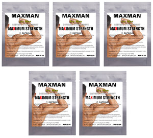 MAXMAN - 5x Male Enhancement Strong Hard Long Erection Penis Size Libido Booster Sex Pills