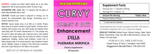 Curvy Pueraria Mirifica Lot of 7 Bottles 500mg Serving Breast Hip Butt Female Curve Enhancement Capsules CH