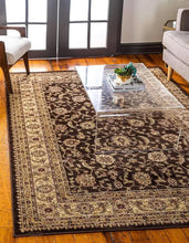 Load image into Gallery viewer, Voyage Collection Traditional Oriental Classic Area Rug 10&#39; x 13&#39; Brown Ivory