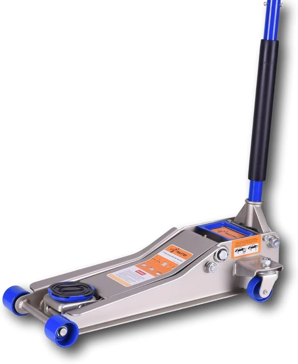 Heavy Duty 3 Ton Ultra Low Profile Steel Floor Jack | Quick Lift Feature