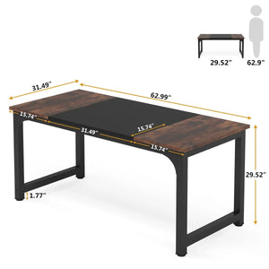 Modern Executive Desk 70.8” - Large Office Computer Desk, Thicken Frame, Simple Workstation