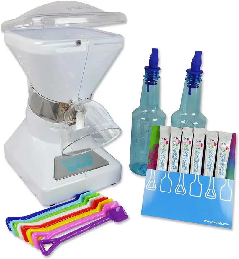 Little Snowie Max Snow Cone Machine, Premium Shaved Ice Maker, 6-Stick Kit, White