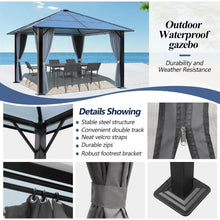 Load image into Gallery viewer, 10&#39;x10&#39; Outdoor Gazebo with Roof, Breathable Mesh Sides, and Privacy Curtains