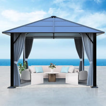 Load image into Gallery viewer, 10&#39;x10&#39; Outdoor Gazebo with Roof, Breathable Mesh Sides, and Privacy Curtains