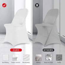 Load image into Gallery viewer, 100-Pack of Stretch Chair Protectors for Weddings, Banquets &amp; More (White)