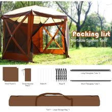 Load image into Gallery viewer, 10ft Pop Up Canopy Gazebo w/2 Wind Panels - Outdoor Shelter Tent with Ground Stakes, Bag