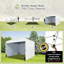 Load image into Gallery viewer, Durable 10x10 Commercial Canopy Tent, Instant Pop Up with Center Lock &amp; 4 Walls