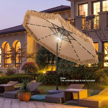 Load image into Gallery viewer, Lighted Patio Umbrella - 10ft with 32 LED Lights, 8 Ribs, Tilt Adjustment