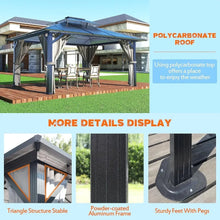 Load image into Gallery viewer, Durable 10x13ft Patio Gazebo - Aluminum Frame, Heavy-Duty Roof, Netting &amp; Curtains