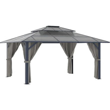 Load image into Gallery viewer, Durable 10x13ft Patio Gazebo - Aluminum Frame, Heavy-Duty Roof, Netting &amp; Curtains