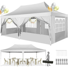 Load image into Gallery viewer, 10&#39;x20&#39; Pop-Up Canopy Tent with 6 Removable Walls, Waterproof UV50+ Gazebo