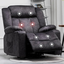 Load image into Gallery viewer, Lazy Boy Massage Rocker Recliner | Heated 360° Swivel Chair w/ Cup Holders