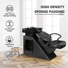 Load image into Gallery viewer, Shampoo Backwash Chair, ABS Plastic | Salon Spa Beauty Shampoo Bowl Chair, Black