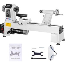 Load image into Gallery viewer, 12&quot; x 18&quot; Woodworking Lathe - 3/4HP, 650-3800 RPM Variable Speed, Includes Goggle