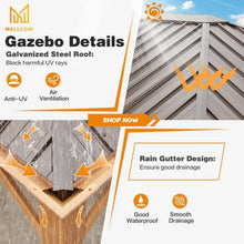 Load image into Gallery viewer, 12&#39;x16&#39; Outdoor Gazebo - Aluminum Frame and Single Galvanized Steel Roof, Metal Patio Gazebo