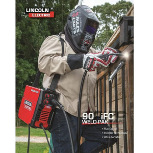 Portable 120V Flux-Core Welder - Lincoln Electric 90i FC, Shoulder Strap, Corded