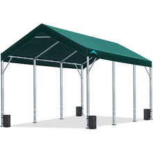 Load image into Gallery viewer, Heavy Duty 12x20 ft Party Tent, Carport/Garage Roof with 9.5-11 ft Adjustable Peak