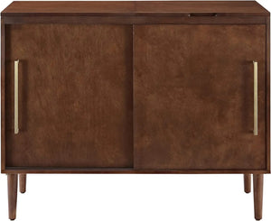 TV Stand Mahogany Mid-Century Modern Media Console, Elegant Design