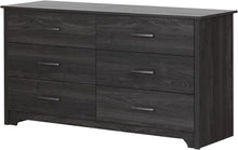 Load image into Gallery viewer, South Shore Fusion 6-Drawer Double Dresser, Gray Oak - Bedroom Furniture