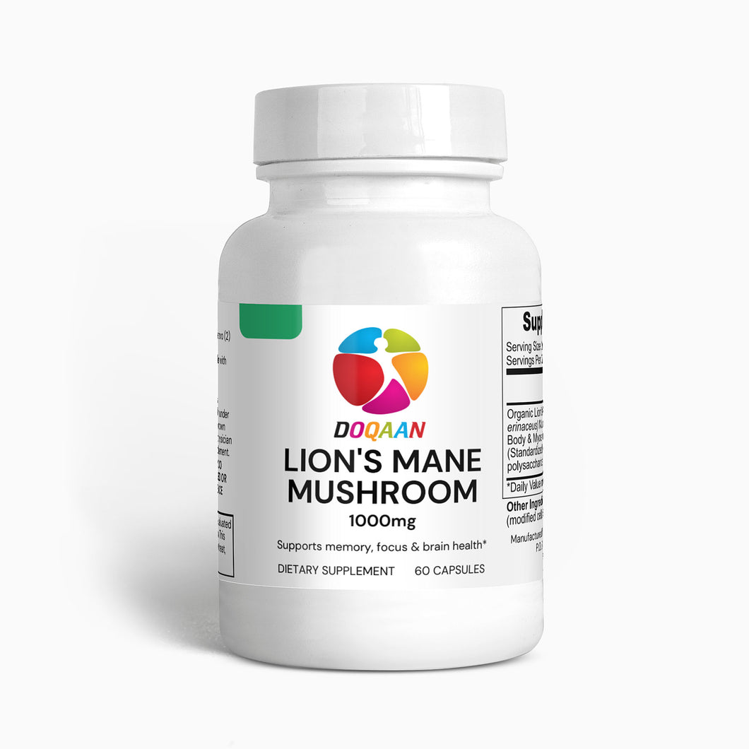 Lion's Mane Mushroom Capsules - Boost Brain Health & Immune System Focus