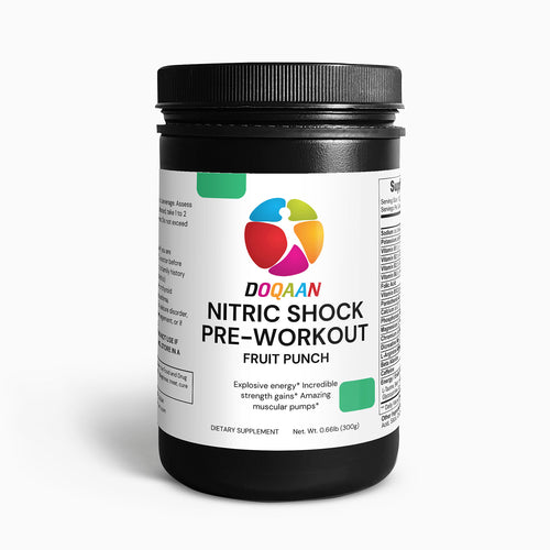 Nitric Shock Pre-Workout Powder - Fruit Punch Flavor, Energy Boost