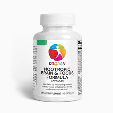 Load image into Gallery viewer, Nootropic Brain &amp; Focus Formula Capsules - For Clarity, Focus, Memory Boost