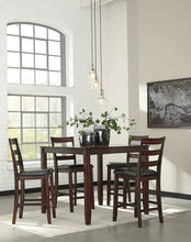 Load image into Gallery viewer, Signature Design 5-Pc Counter Height Dining Set - Table &amp; 4 Barstools, Brown