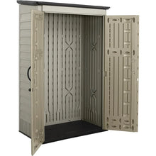 Load image into Gallery viewer, Compact 5&#39; x 2&#39; Vertical Outdoor Shed - Durable Olive Finish