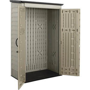 Compact 5' x 2' Vertical Outdoor Shed - Durable Olive Finish