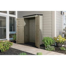 Load image into Gallery viewer, Compact 5&#39; x 2&#39; Vertical Outdoor Shed - Durable Olive Finish