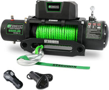 Load image into Gallery viewer, Electric Winch 9500lb 12V Waterproof Synthetic Rope, Wireless Remote