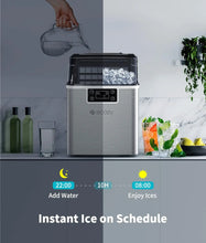 Load image into Gallery viewer, Ice Maker, 45lbs/Day, Stainless Steel, Auto Self-Cleaning, 24 Cubes in 13 Mins