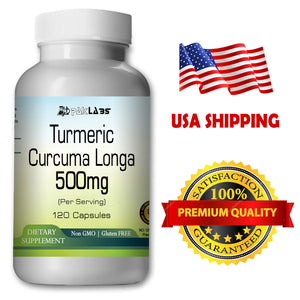 Turmeric Curcuma Longa 500mg Serving High Potency 120 Capsules PL