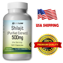 Load image into Gallery viewer, Shilajit 500mg Large Bottles Of 120 Capsules Per Serving
