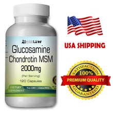 Load image into Gallery viewer, Glucosamine Chondrotin MSM Triple Strength 2000mg Big Bottle 120 Capsules PL