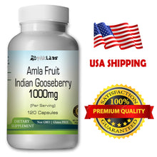 Load image into Gallery viewer, Amla Fruit Indian Gooseberry 1000mg 1000 mg High Potency Big Bottle 120 Capsules PL