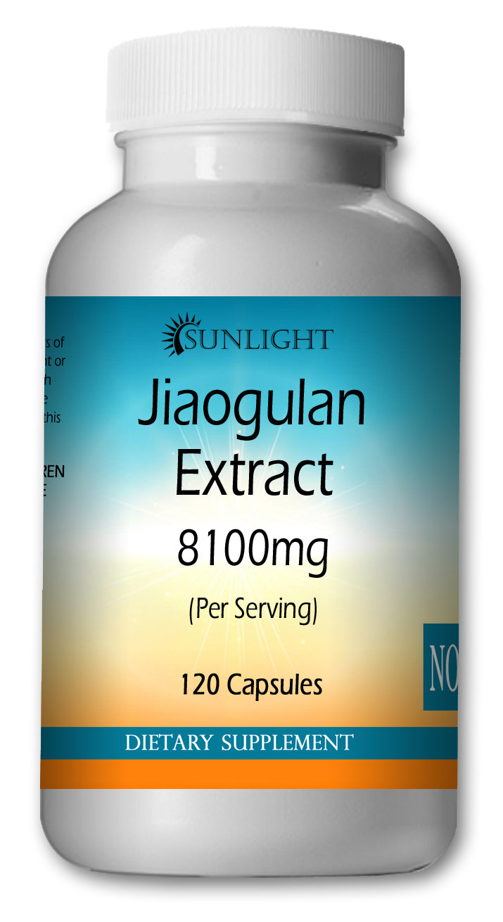 Jiaogulan 8100mg Large Bottles Of 120 capsules Per Serving Sunlight