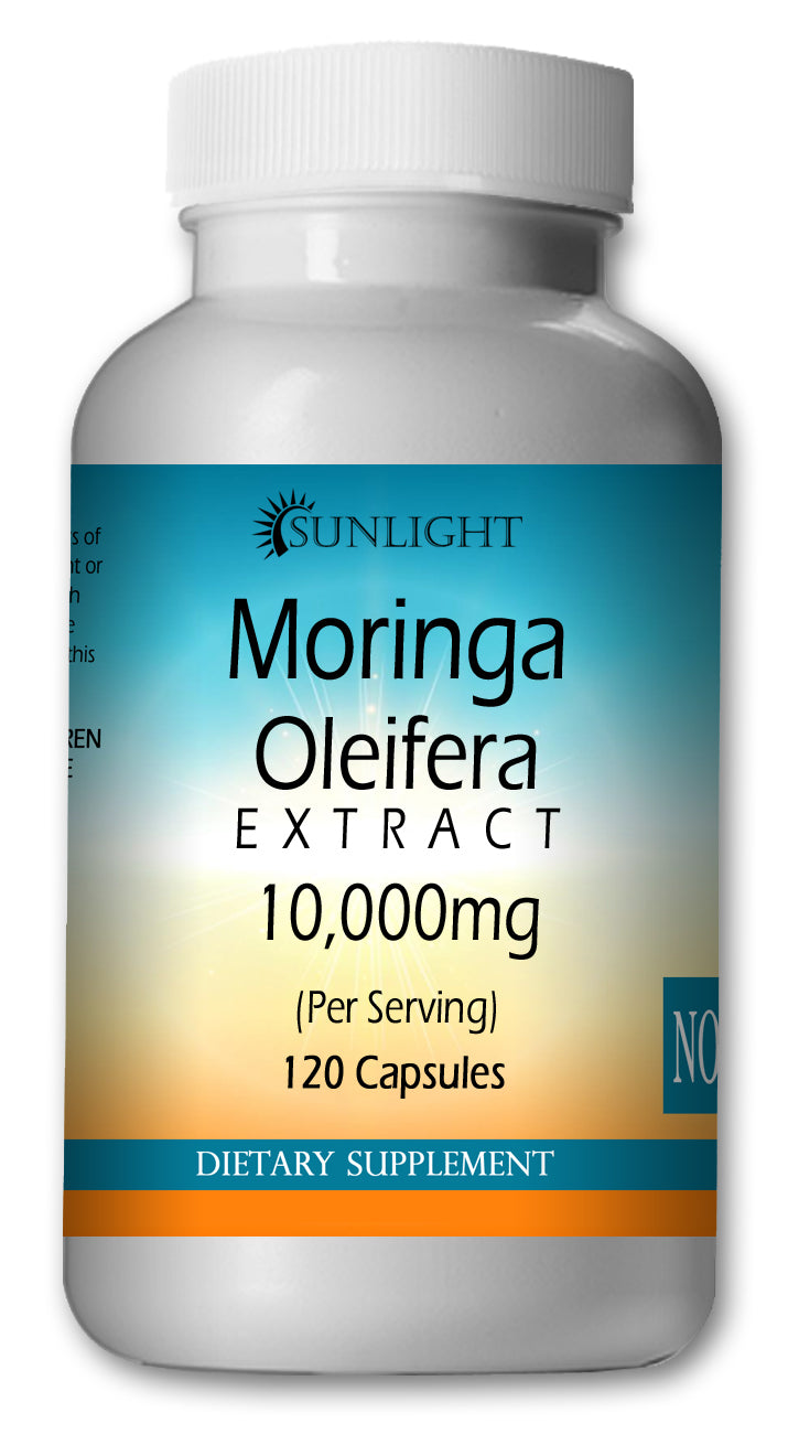Moringa Oleifera 5000mg Large Bottles Of 120 Capsules Per Serving Sunlight