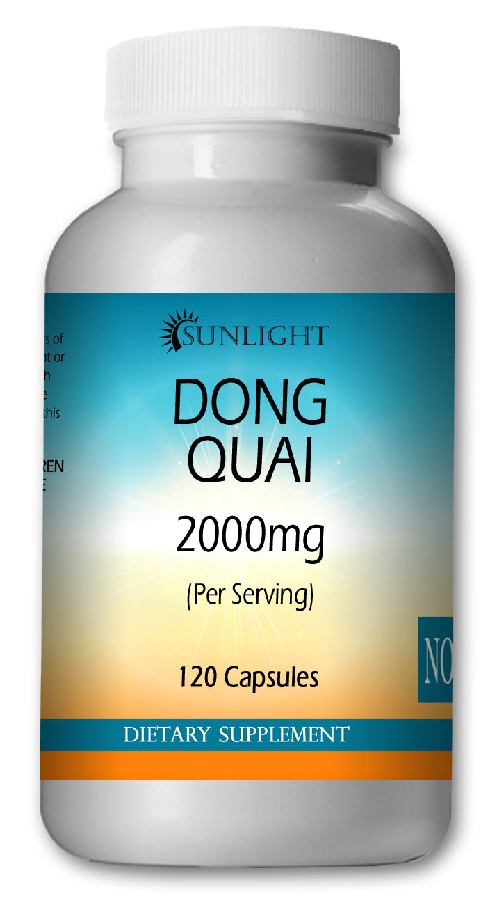 Dong Quai 1000mg Large Bottles Of 120 Capsules Per Serving Sunlight