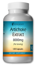 Load image into Gallery viewer, Artichoke Extract 8000mg 120 Capsules Non-GMO Gluten Free High Potency - Sunlight
